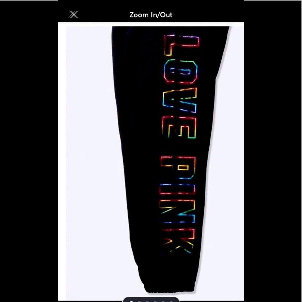 PINK fashion joggers in large black
